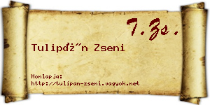 Tulipán Zseni névjegykártya